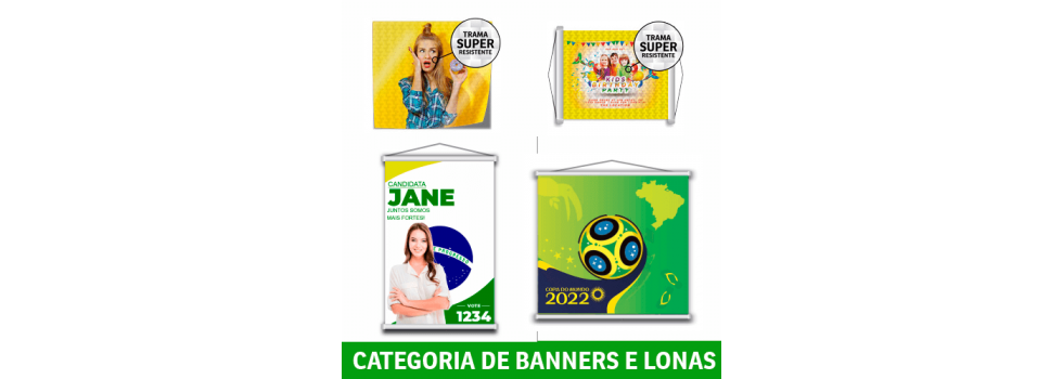 BANNERS, FAIXAS, LONAS E TECIDOS